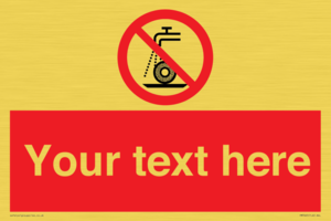 Custom prohibition Do not use for wet grinding